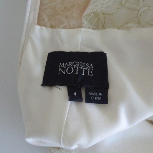 Marchesa Notte Ivory Lace Dress - Picture 12 of 13